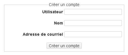 Formulaire d'inscription